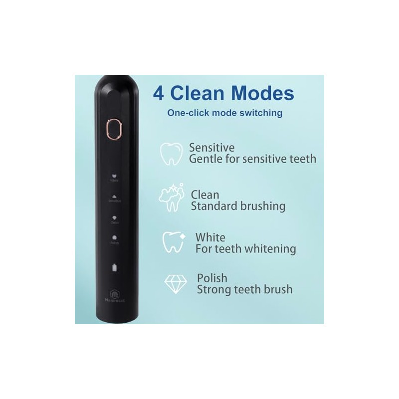 Cepillo de dientes ultrasónico en forma de U para adultos,