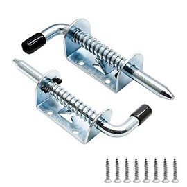 Bonsicoky 2PCS Spring Loaded Latch Pin, 5 Inches 304 Stainless Steel Quick Barrel Bolt Lock for Door Shed Gate, Trailer Gate