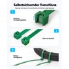 Set of 200 Cable Ties, Green, 100/150/200/300 mm (50 Pieces
