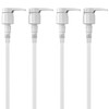 Shampoo/Conditioner Pumps, 4 Pack, for 1 Liter Bottles, 28/410 (White)