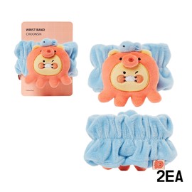 Kakao Friends Chunsik wrist cleansing band 2 splash-proof orange octopus wrist cleansing bands / 춘식이 손목세안밴드 물튐방지 주황문어 손목 세안 밴드 2개