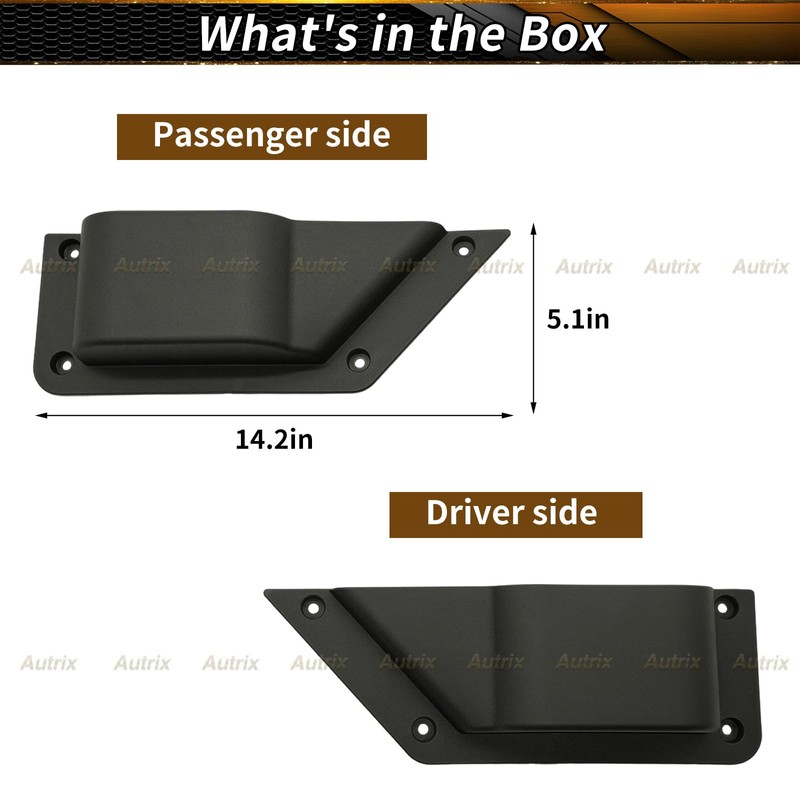 Autrix Front Door Storage Pockets Box Compatible with 2021-2026 Ford