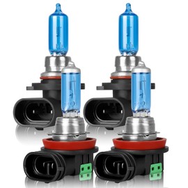 QUAYUB Headlight Bulbs Compatible with Nissan Maxima 2009-2015,9005/HB3 High Beam + H11 Low Beam Halogen Headlamp Bulbs,High Performance Halogen Light Bulbs Combo,Plug and Play, 4 Pcs