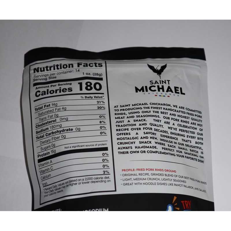 St. Michael's Ground Chicharon Fried Pork Rinds Ground Pack 14