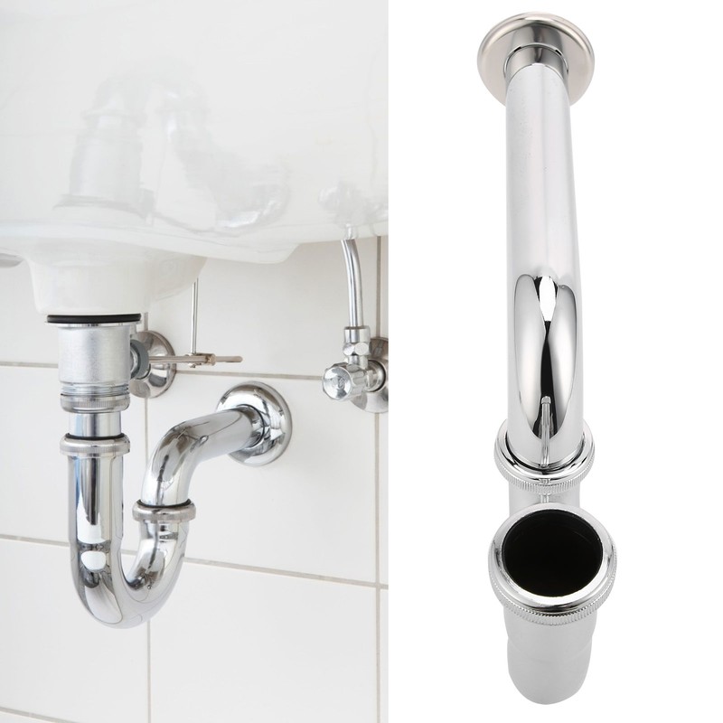 Sink Siphon Trap Waste Drain Valve Kit Washbasin Syphon Draining