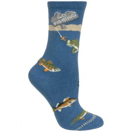 Wheel House Designs Novelty Socks (Adult Socks 9-11) GO Fishing New
