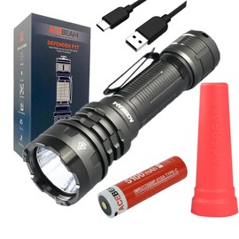ACEBEAM Defender P17 C-Ree XHP70.3 HI 6500K Rechargeable Flashlight -4900 Lumens w/Free ASTW-01 Traffic Wand Red and Eco-Sensa USB C Charging Cable