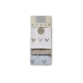 Cooksmart British Designed Pack of 3 Tea Towels | Luxury Tea Towels for Kitchen | Modern Designed Tea Towel Set