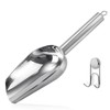 Stainless Steel Ice Scoop for Freezer with Magnetic Holder, Compatible