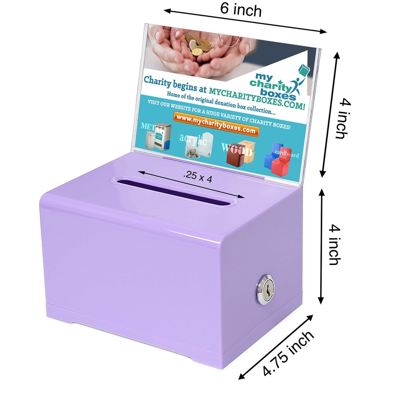 Donation Collection Ballot Box Ticket & Drawing Voting or Comment