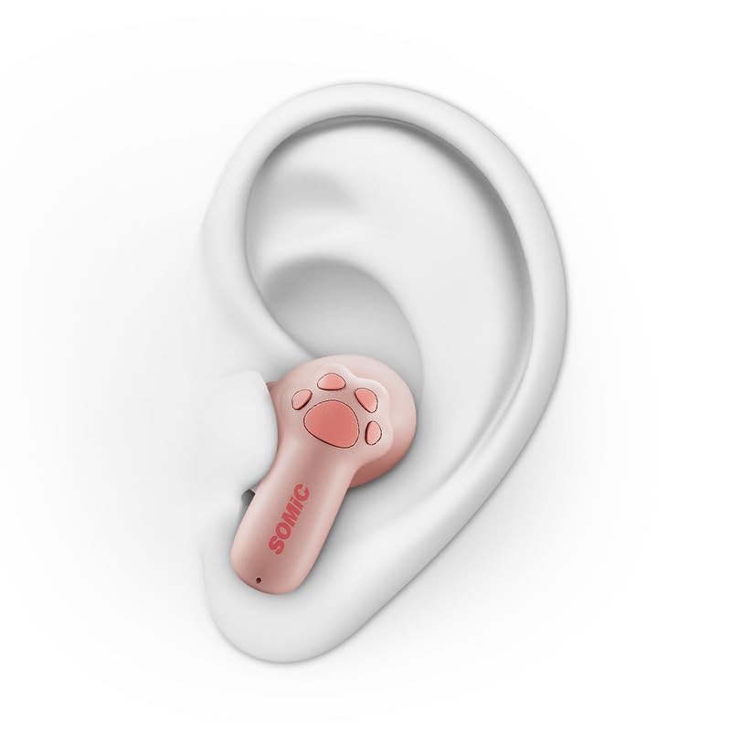 Cute Cat Claw Bluetooth5.4 Earphones, Wireless Earphones with 0.06s Low