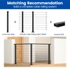 Muzata Black Corner Cable Railing Post 36 Inch 36"x2"x2" T-drilled