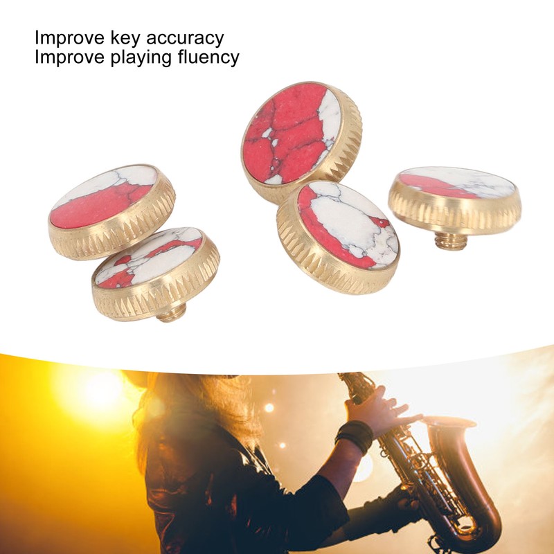 5Pcs Trumpet Finger Buttons Valve Caps Cover Replacement Maintenance Accessories