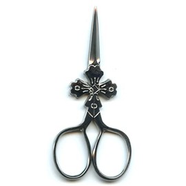 Kelmscott Designs 4" Cross Scissors (Silver)
