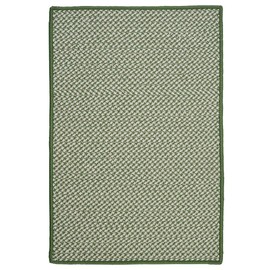Outdoor Houndstooth Tweed Rug, 2 by 3-Feet, Leaf Green
