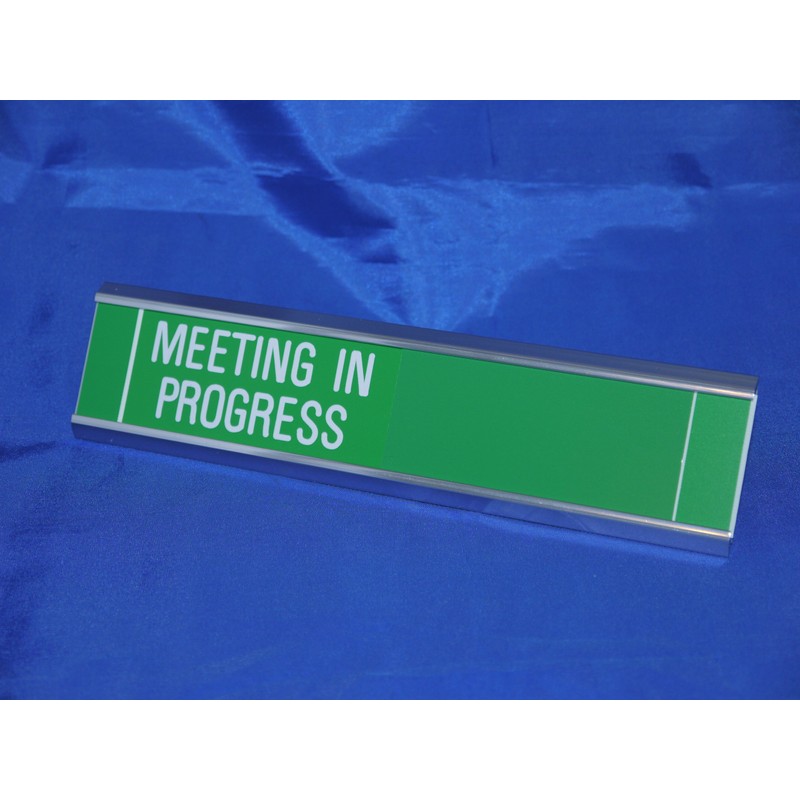 Sliding Signs - Entry Control - Meeting in Progress (Or