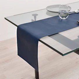 W2702710 Table Runner, Laminate, Waterproof, Scandinavian, Table Center, 51.2 inches (130 cm), Wipeable, Plain, Navy, Blue, Style Decor