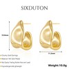 SIXDUTON Women's Gold Earrings, 14 Carat Gold-Plated Small Stud Earrings,