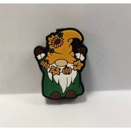 Crafty Mama Wholesale 1 pc. Fall Gnome Leaves Silicone Focal Bead, Beadable accessories Garden
