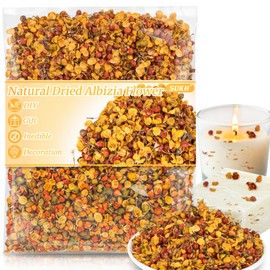 Sukh Dried Albizia Flower - Natural Herbs Eadried Acacia Flower 3oz Bulk Albizia Julibrissin Blooming for Soap Making,DIY Candle Making,Bath and Wedding Party Decoration