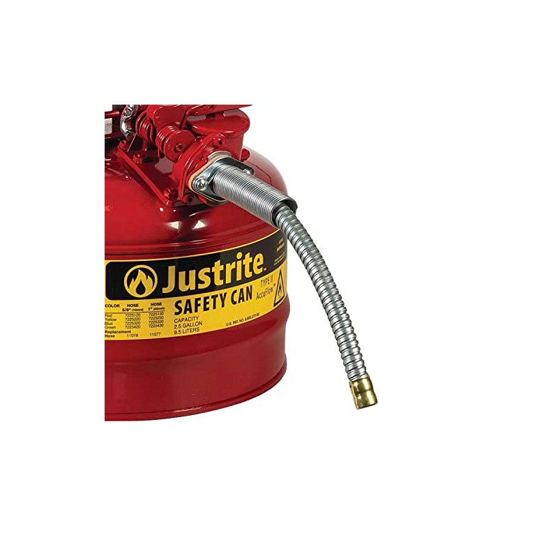 Justrite 11078 5/8" Diameter x 9" Long Flex Hoses for