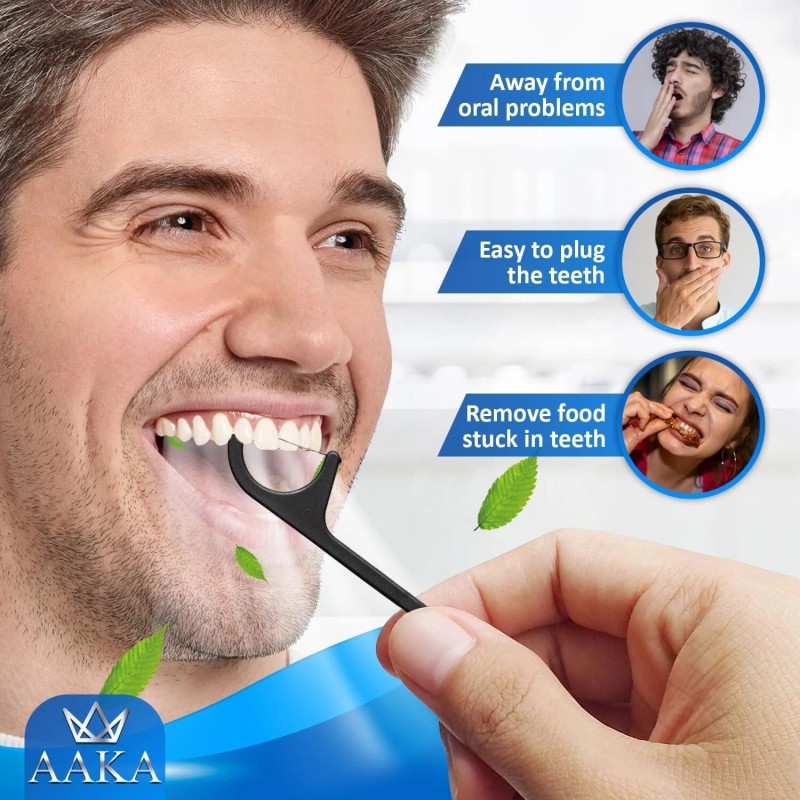 Biodegradable Dental Floss Picks- Plant Based- Eco Friendly Oral Care