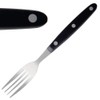 12X Steak Fork Black Handle 200mm 18/0 Stainless Steel Cutlery