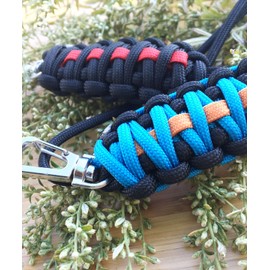 Workspedition Works Expedition Paracord Survival Pendant Blue Black Orange Line