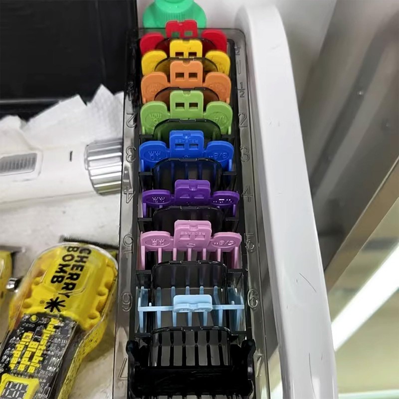 Rectangular Clipper Guard Holder, Plastic Blade Organizer for 10 Blades