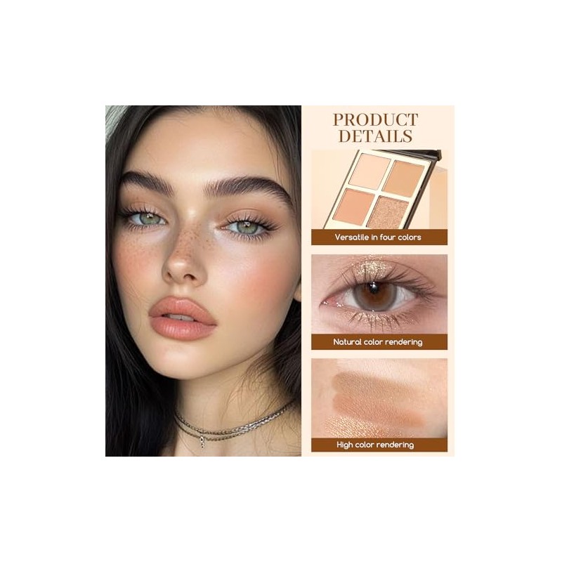 Paleta De Sombras De Ojos Mate Y Brillantes Kit Resistente