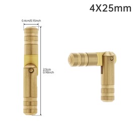 20Pcs 4 mm Hidden Brass Miniature Barrel Hinges, 4 x 25 mm