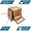 Besuerte Laundry Pod Holder - 2 Tiered Rustic Wooden Dispenser,