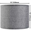 Gray Drum Lamp Shades Medium 13" Top x 13" Bottom
