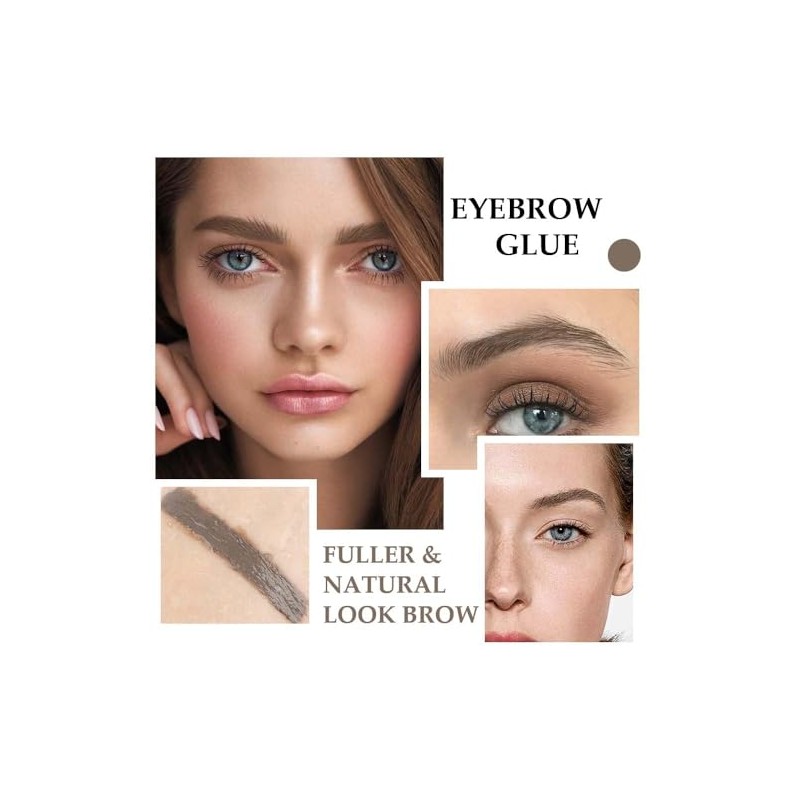 Gel para cejas, Kit de tinte para cejas marrones, Kit