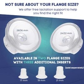 BabyBuddha - Vasos de extracción de leche sin manos – Recipientes reutilizables para bomba de leche materna – Discreto y potente para extraer leche materna – Vasos para extraer leche materna – Paquete de 2 (22-24 mm)