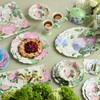 Garden Path 40 oz. Ceramic Teapot with Pink, Purple, and