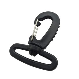 2" Inside Width Swivel Snap Black Plastic Buckles Lobster Clasp Trigger Clips Rotary Hook Pack of 20,Q022