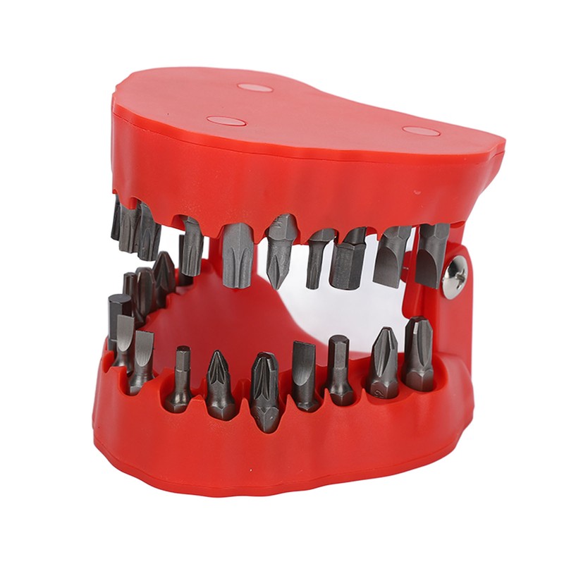 Denture Drill Bit Holder Teeth Model Shaped Full Opening Screwdriver