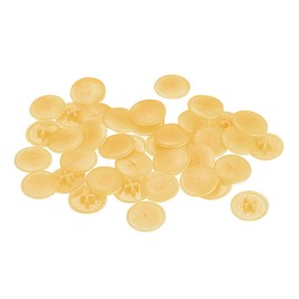 HARFINGTON Screw Cap Covers, 40pcs 17x4mm Plastic Screw Decoration Cover for Phillips Cam Fitting Nut Self-Tapping Screw, Beige