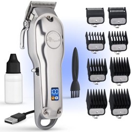 Fagaci Professional Hair Clippers Men Cordless, 440C Steel Barber Kit