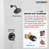 gotonovo Shower Faucet Set Bathroom Shower Head and Handle Set