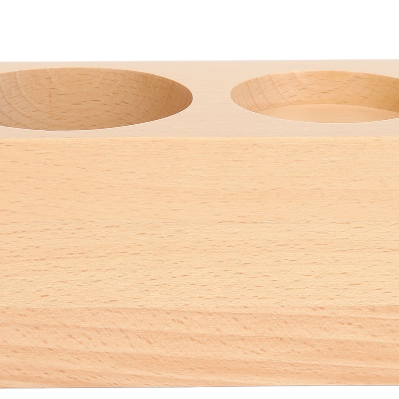 Wooden Coffee Tamper Station Stable Prevent Slip Coffee Tamper Holder