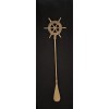 Brass Ship’s Helm Boot Shoe Horn India Nautical 16.5” NEW
