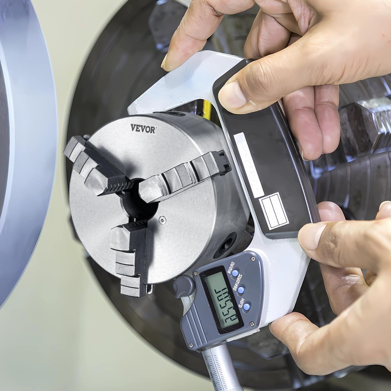 VEVOR 3-Jaw Lathe Chuck, 6'' Self-Centering Lathe Chuck, 0.14-6.3 in/3.5-160