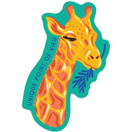 Die Cut Sticker Lush Environment Collection, Giraffe Portrait, Contour Vinyl Sticker 1 to 3 inches (Waterproof Decal for Cars, Water Bottles, Laptops, Coolers), Small