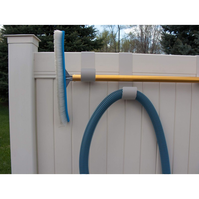 MIDE Products Slip-on Aluminum Pool Accessory Hooks (Combo Pack)