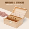 Youpehom Large bamboo box, locked storage decorative box with combination