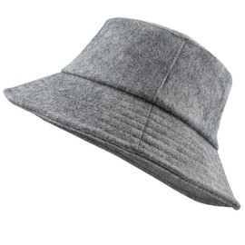 squaregarden Bucket Hats for Men Women, Woolen Outdoor Fishing Hunting Hat Sun Cap, Grey