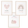 Mutzauber® Poster Affirmation Poster A4 A3 Children's Room Boys Girls A4 A3 Pictures Nursery Motivation Bear Animals Children Nursery Various Designs Wall Poster (Snail Pink)
