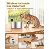 Pawpoll Wireless Cat Water Fountain Stainless Steel - 3.2L/108oz Cordless